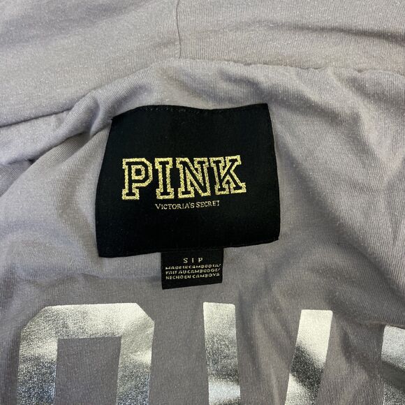 Victorias Secret PINK Limited Edition Faux Fur Foil Leopard Print Hoodie Sz Sml - Picture 6 of 11